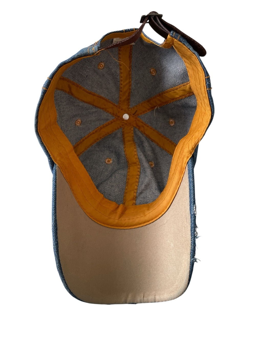 Denim Bling Baseball Cap with Crystal 'BOSS' Accent - Picture 7 of 8